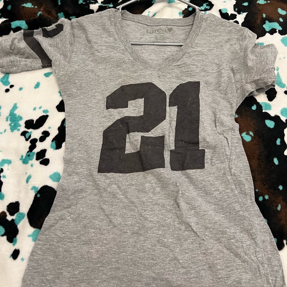 Gray Kids Shirt with Number Print